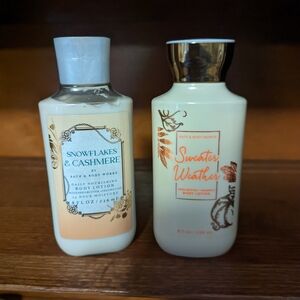 Bath And Body Works Snowflakes and Cashmere And Sweater Weather